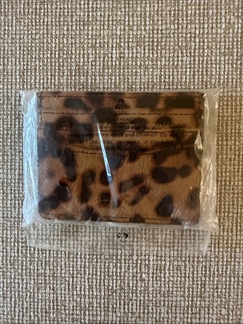 NWT Ann Taylor Leopard Print Card Holder Wallet - Brown